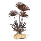 John Steck Desert Rose Metal and Stone Vintage Brutalist Sculpture