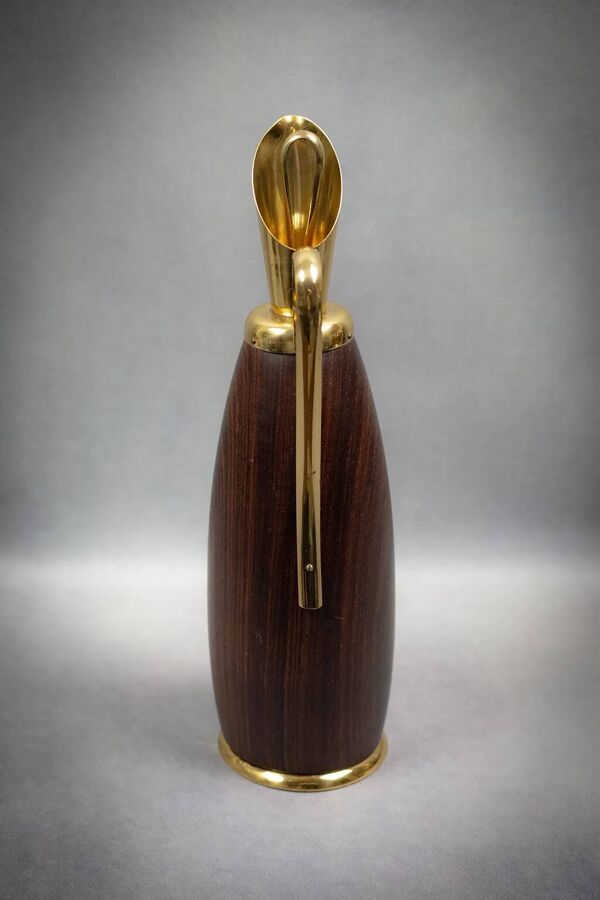 Aldo Tura - Pichet vintage en bois et laiton – Italie, vers 1950