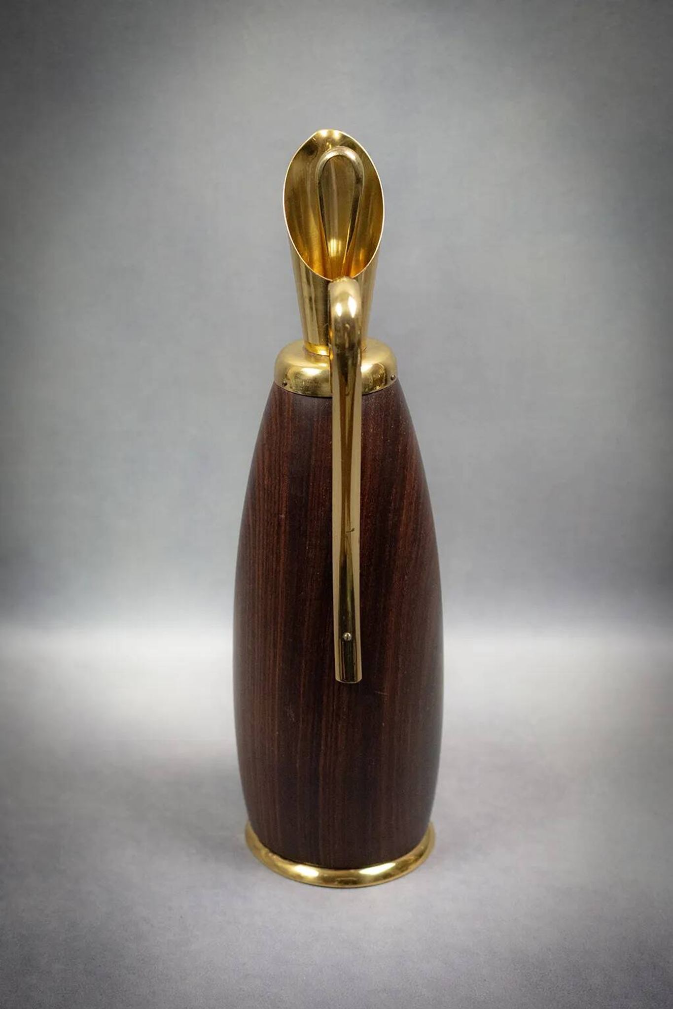 Aldo Tura - Vintage wood and brass pitcher - Italy, circa 1950