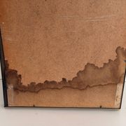 Minimalist rectangular wall mirror with a brass frame, 1960s, Germany