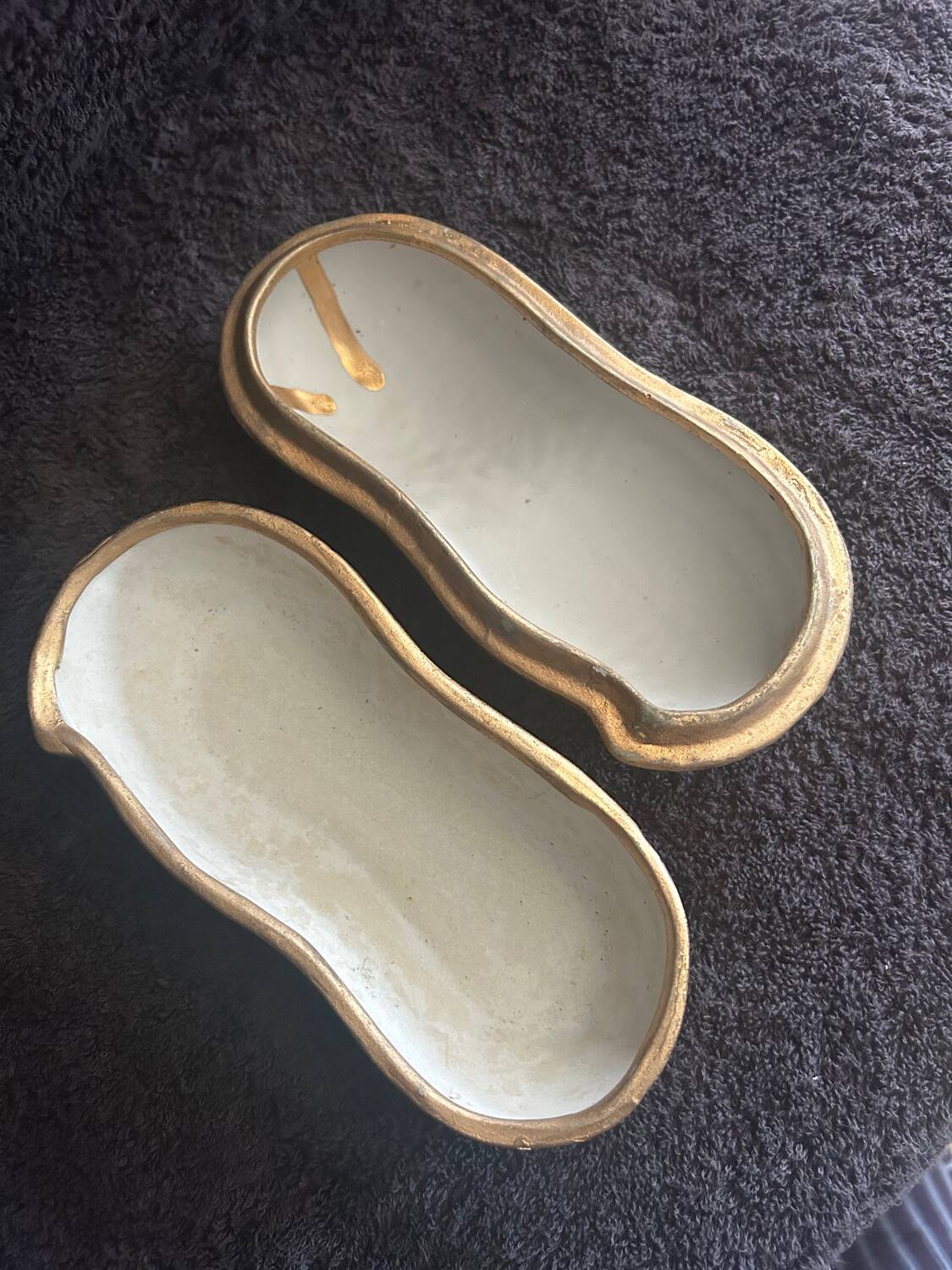 Vintage 1960s-70s ceramic peanut box