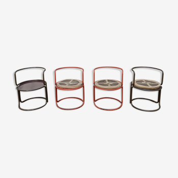 Set of 4 design armchairs Gae Aulenti