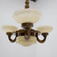 Art deco wood chandelier, 1930s