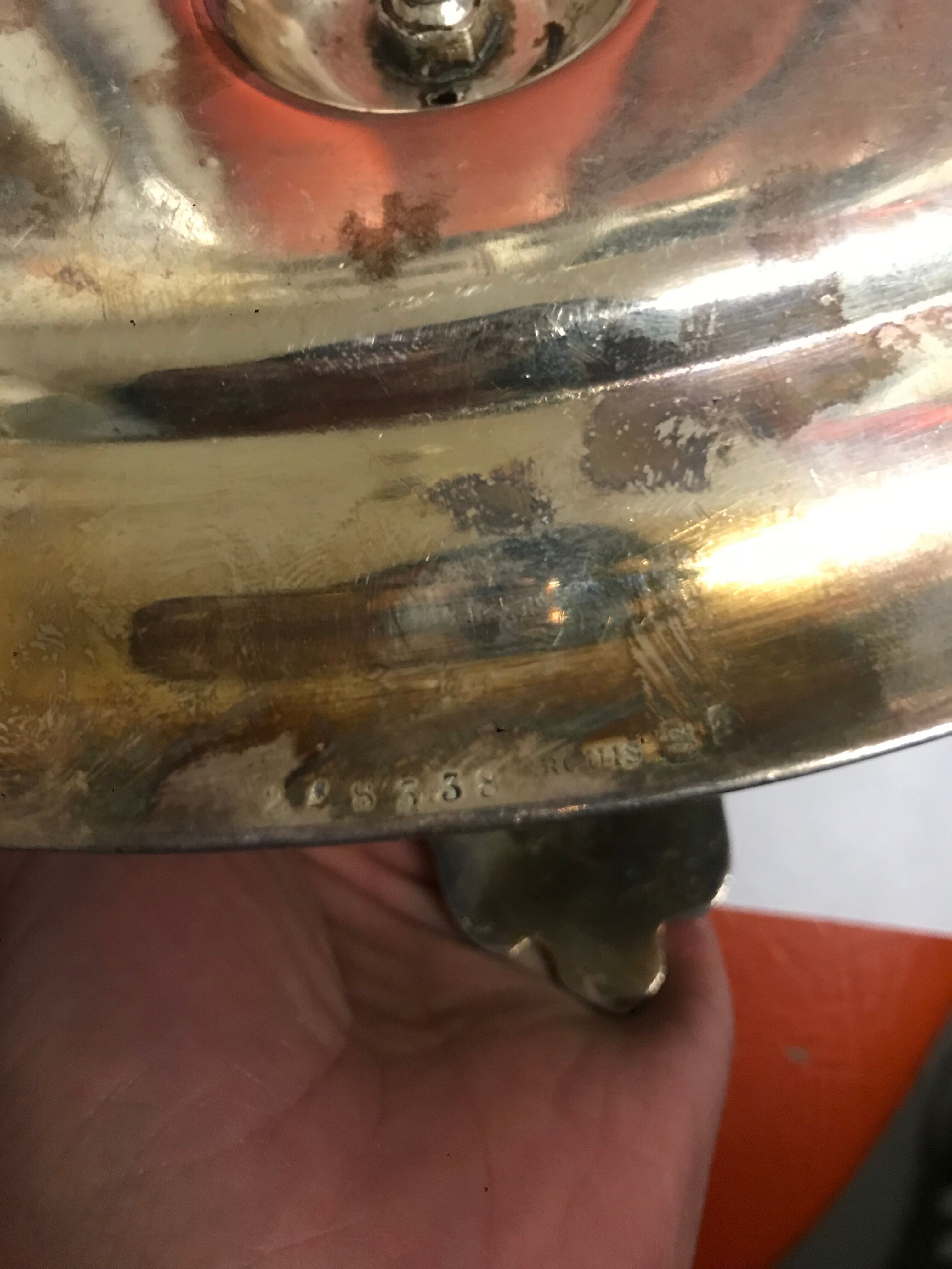 Silver metal steel gravy boat