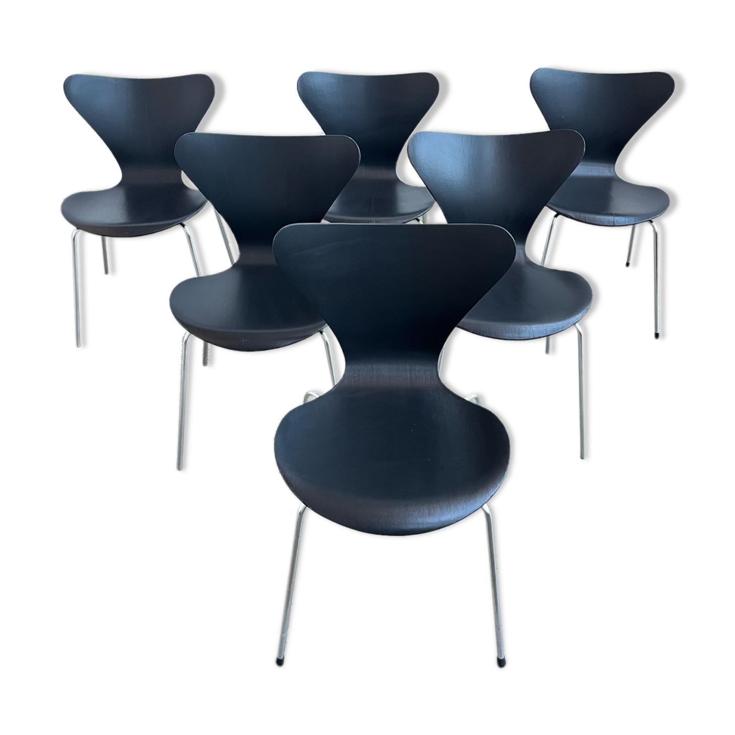 6 Series 7 chairs by Arne Jacobsen for Fritz Hansen
