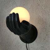 Ceramic and opaline hand lamp from the 70s-80s
