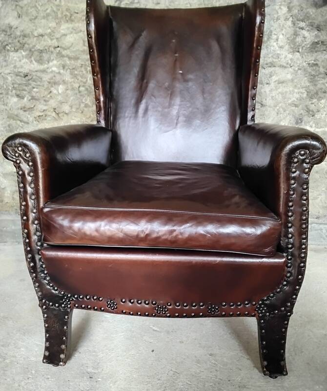 Wingback club chair