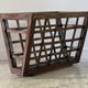 Vintage woven oak magazine rack