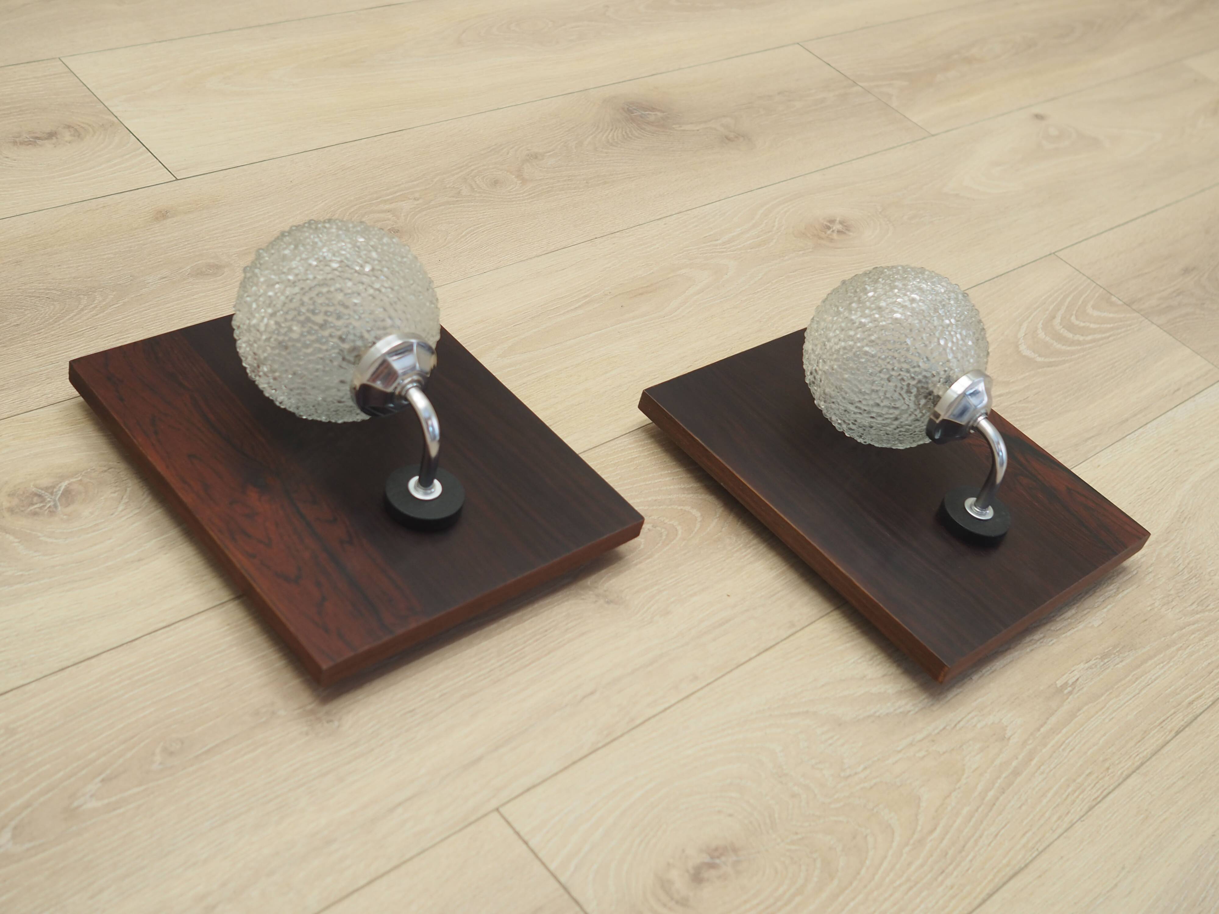 Set of two wall lamps, Danish design, 1970s, production: Denmark