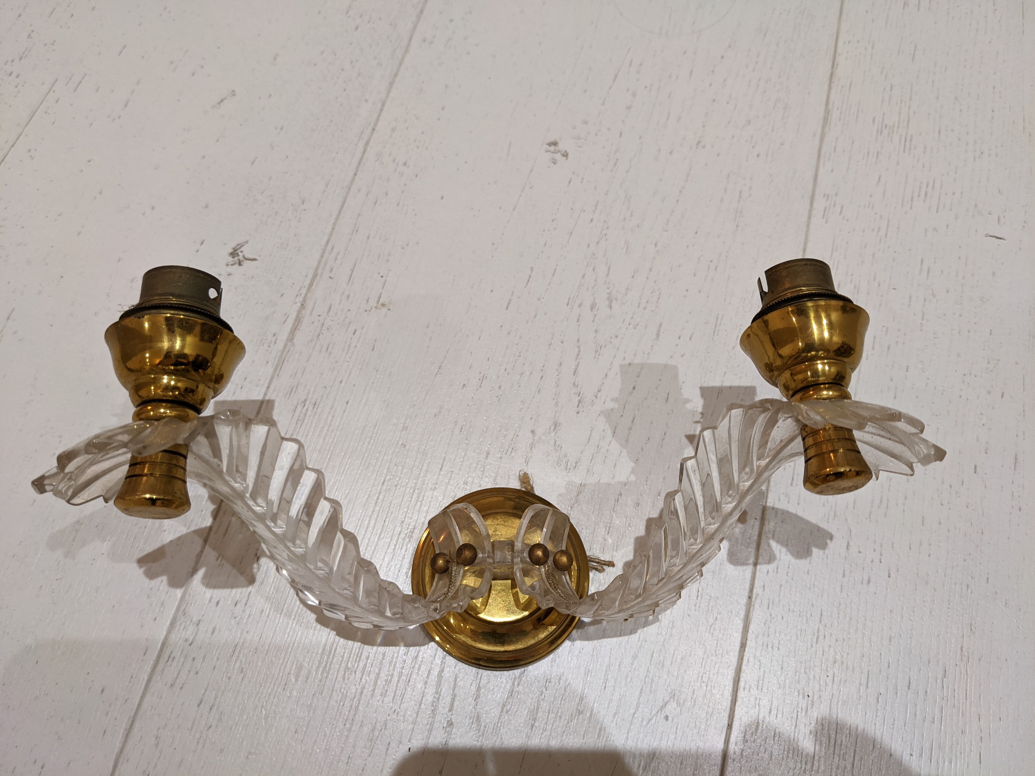 Vintage brass wall light