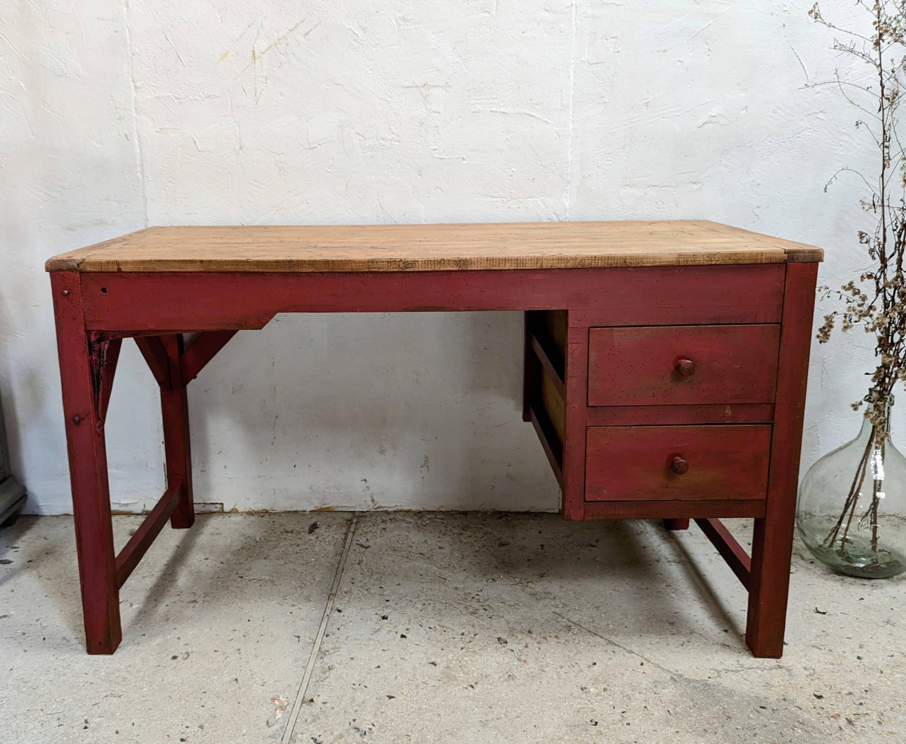 Office Workbench workshop patina shabby industrial loft 50 60 1950