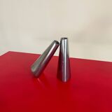 Two aluminum candlesticks