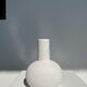 Handmade soliflore drop vase in terracotta painted white h:20 d:15