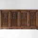Neo-Gothic Flemish hand carved panel in solid oak, ca. 1850