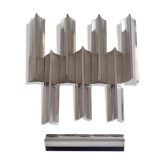 Eight Boulenger knife holders in art deco silver metal