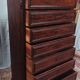 Large mahogany chest of drawers with 8 drawers from the Napoleonic III period.