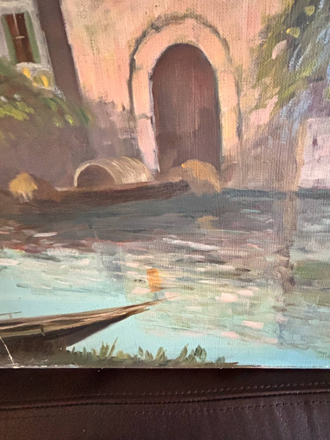Large oil on canvas from the 20th century signed J. Beyly.