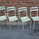 4 metal stackable garden chairs or bistro, Vintage, 1950s-1960s