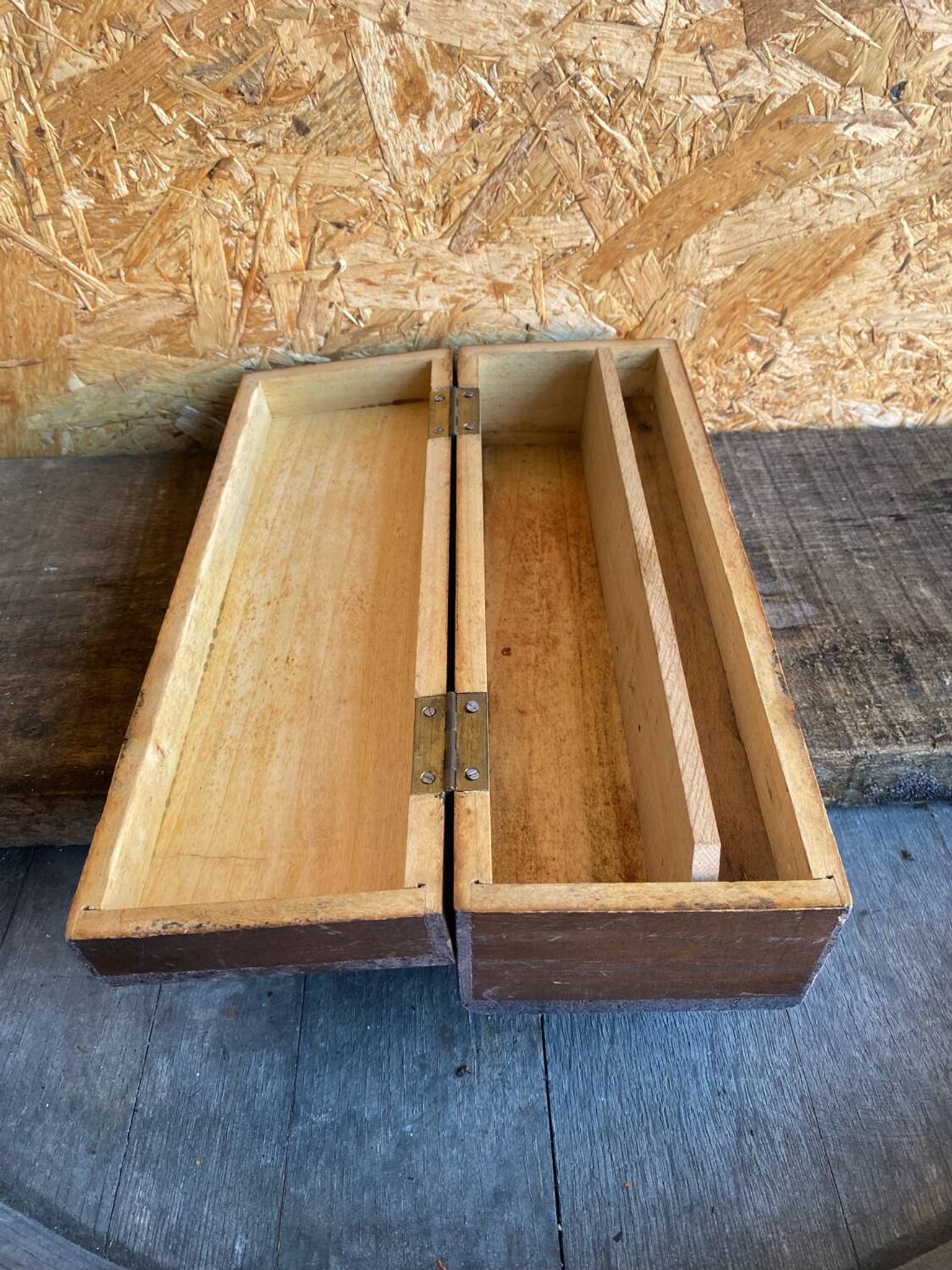 Antique Writing Desk Set Vintage Wooden Storage Box #D89