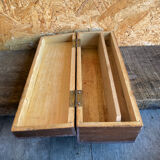 Antique Writing Desk Set Vintage Wooden Storage Box #D89