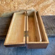 Antique Writing Desk Set Vintage Wooden Storage Box #D89