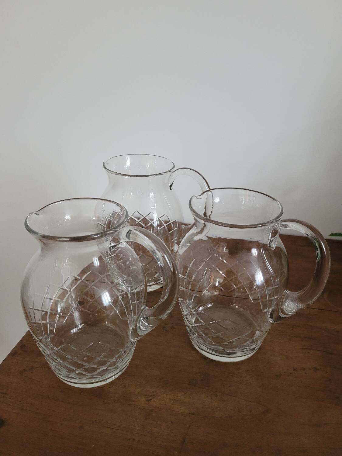 Chiseled/cut crystal pitcher