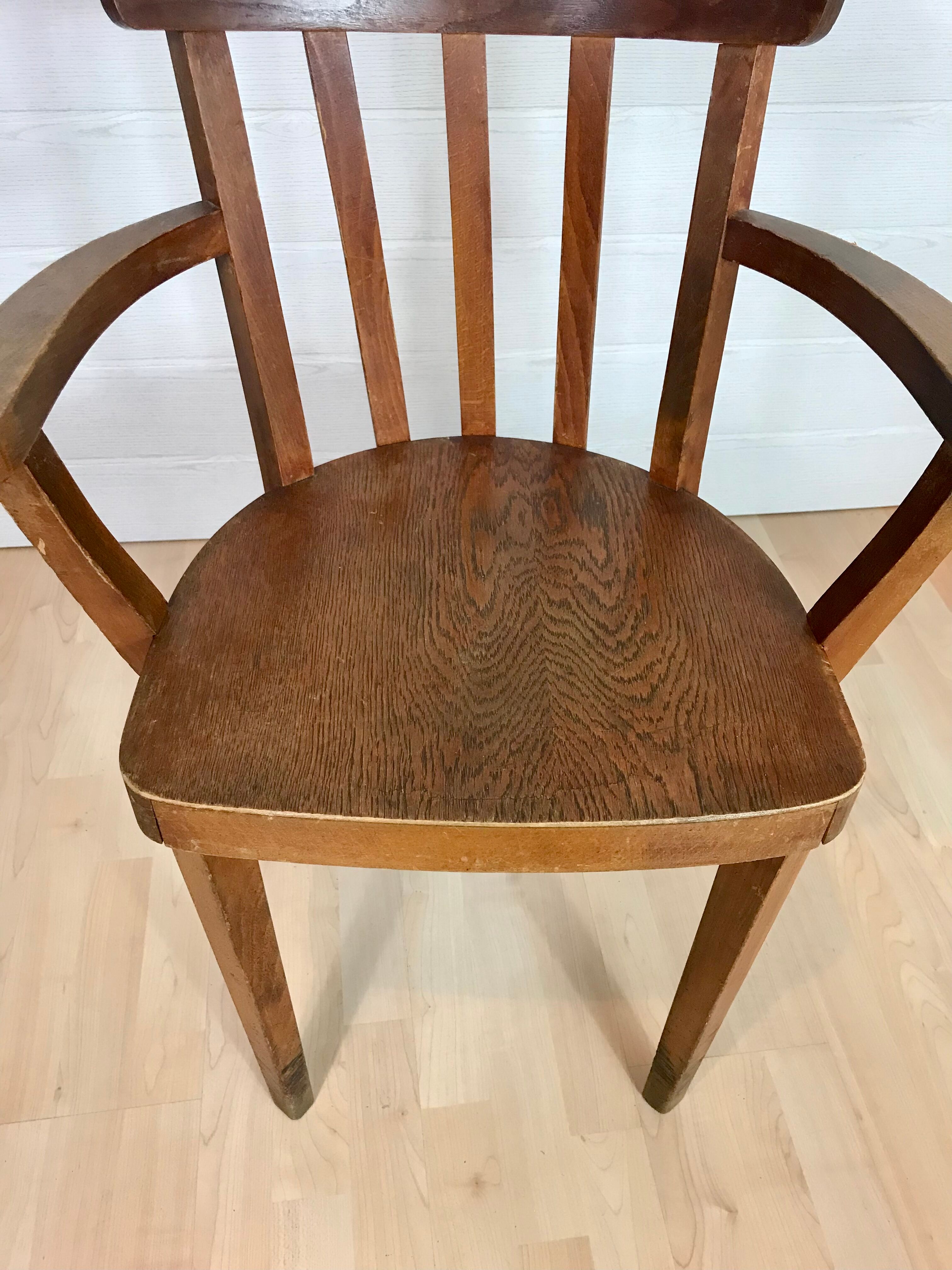 Vintage oak office chair