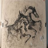 Horse drawing, signed Emile Faure 81