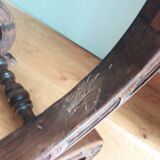 Dagobert curule armchair with chimera heads 19th century