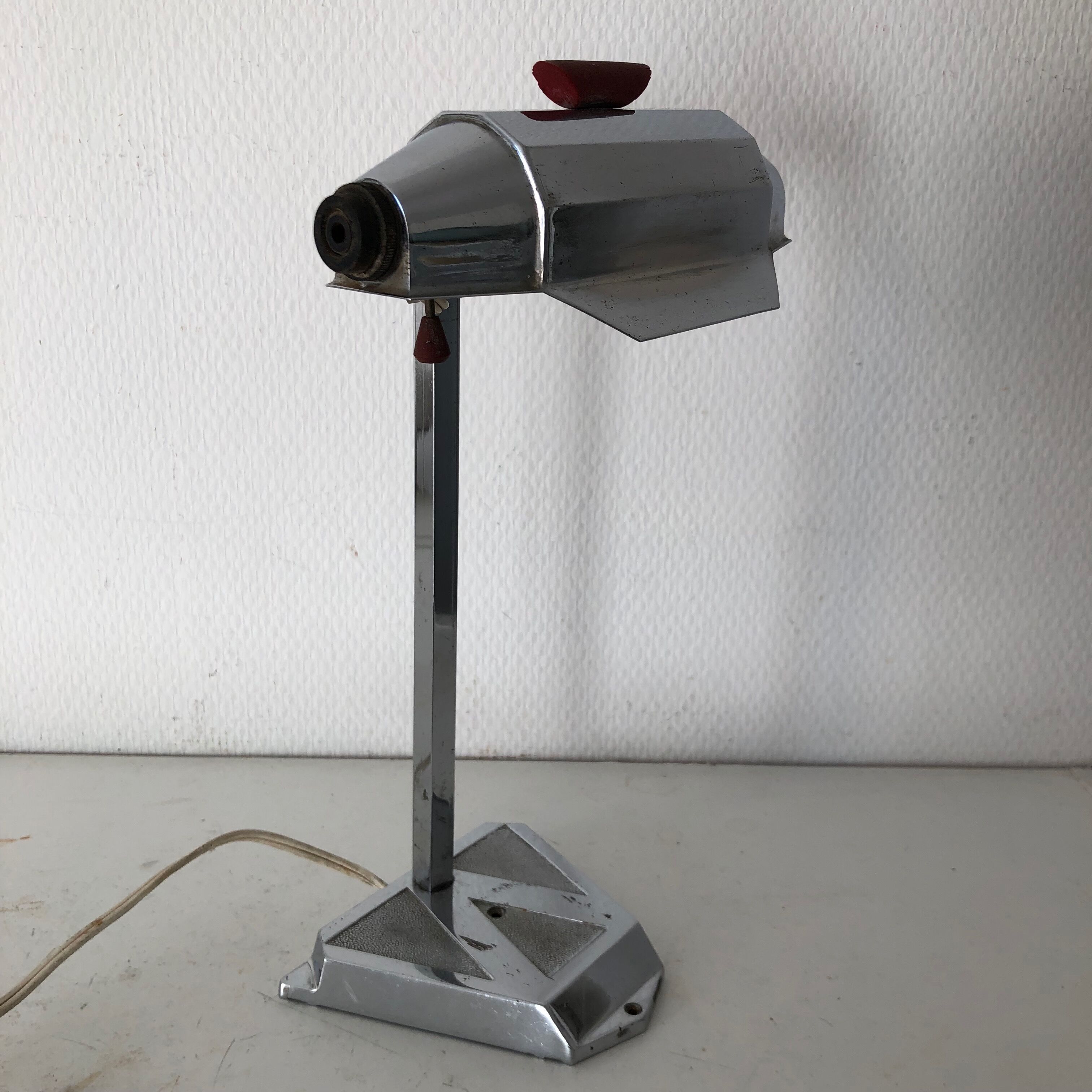 Lampe Pirouett art déco 30cm chromée vintage 1930