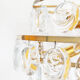 Stunning Crystal Glass and brass Chandelier by Palwa