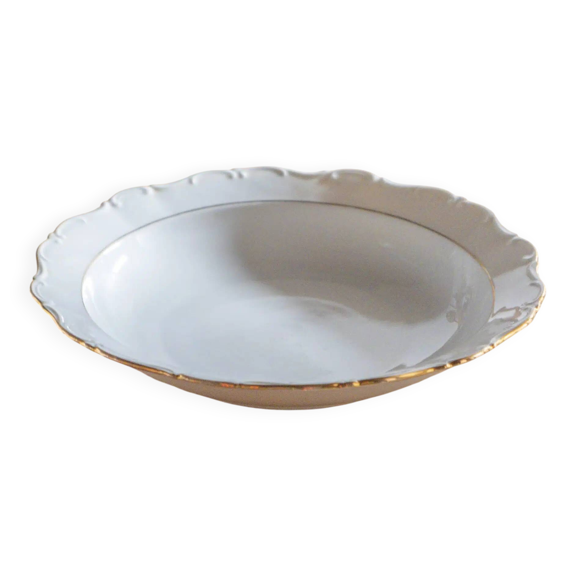White presentation plate / serving plate "Mathilde"
