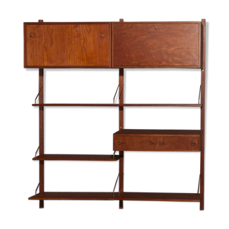 Vintage wall system made of teak wood