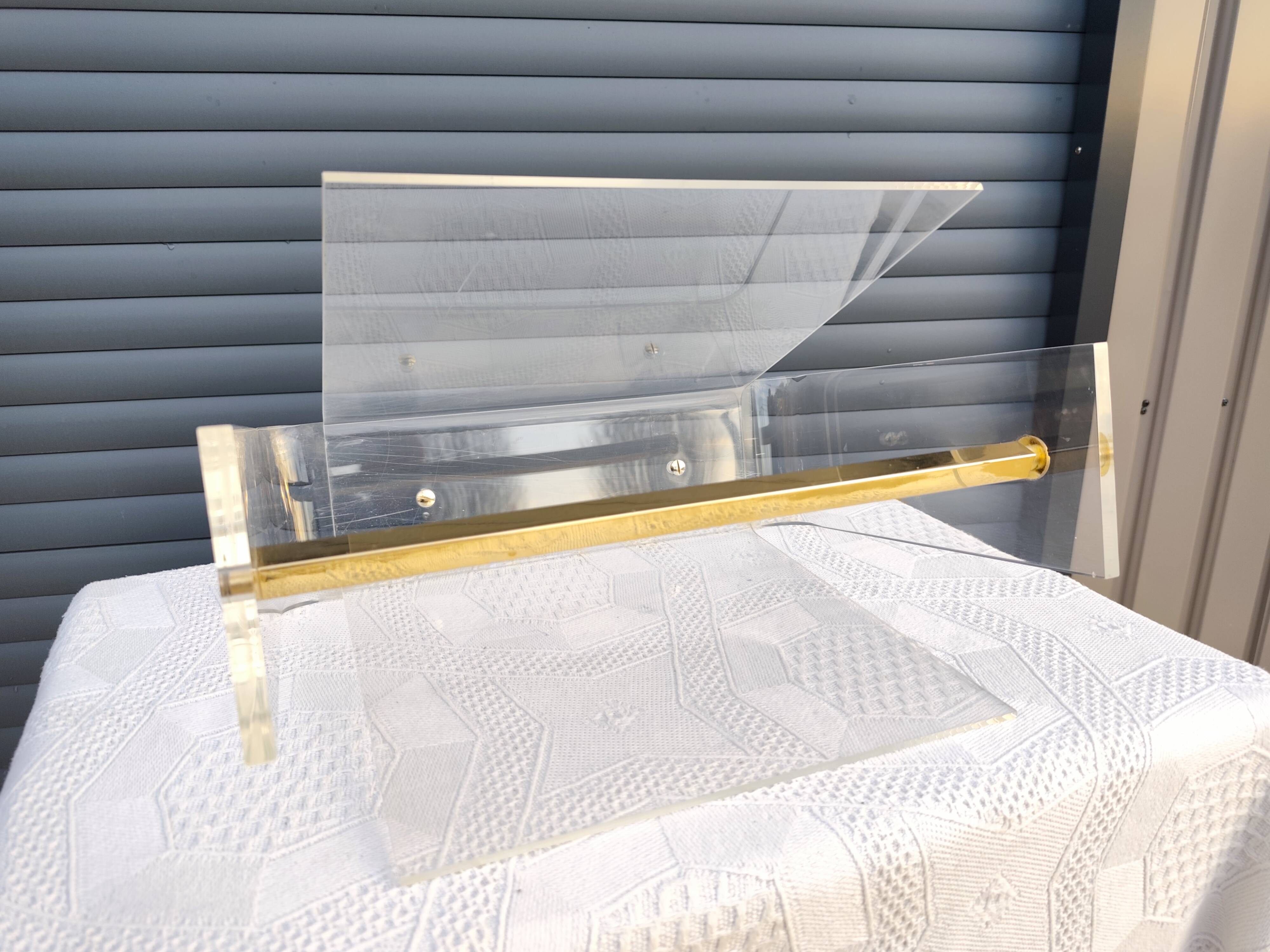 Vintage plexiglass magazine rack