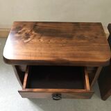 Pair of elm bedside tables