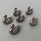 Set of 6 vintage placeholders in the shape of swans