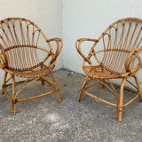 Pair of vintage shell armchairs 1950