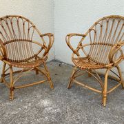 Pair of vintage shell armchairs 1950