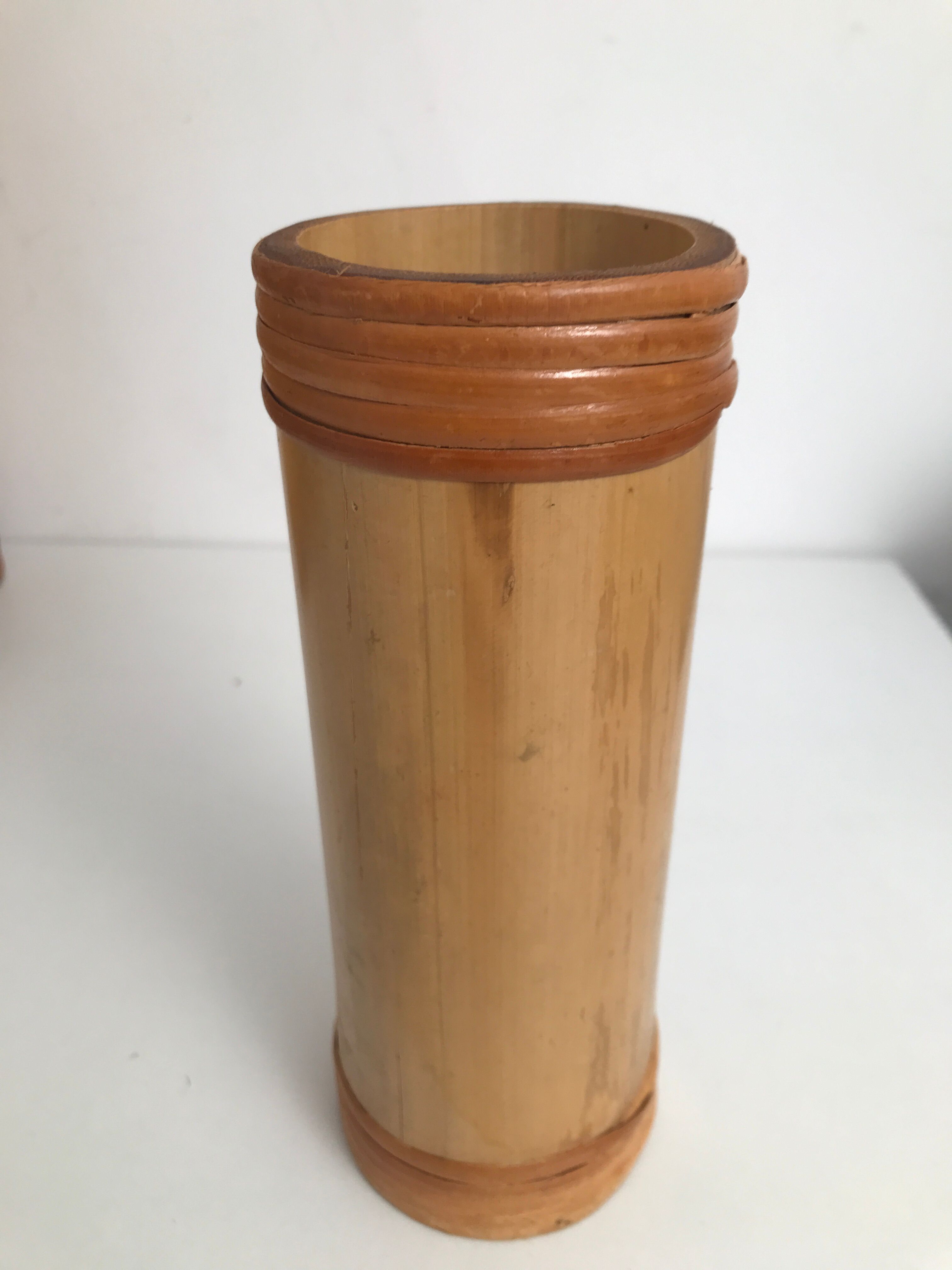 Lot of vintage natural bamboo vase