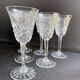 6 anciens verres à vin en cristal taillé