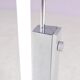 Lampe de sol Trapez en chrome des années 1990 avec tube blanc par Erwin Egli pour Ribag Suisse