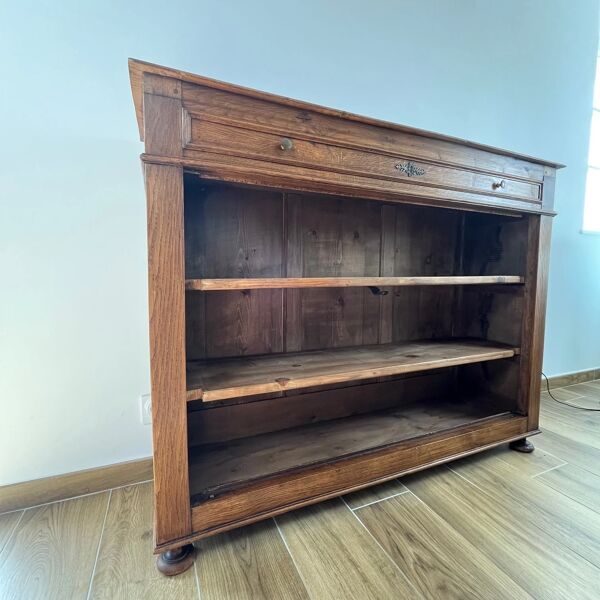 Buffet / vaisselier ouvert en chêne style campagne, 1930/50