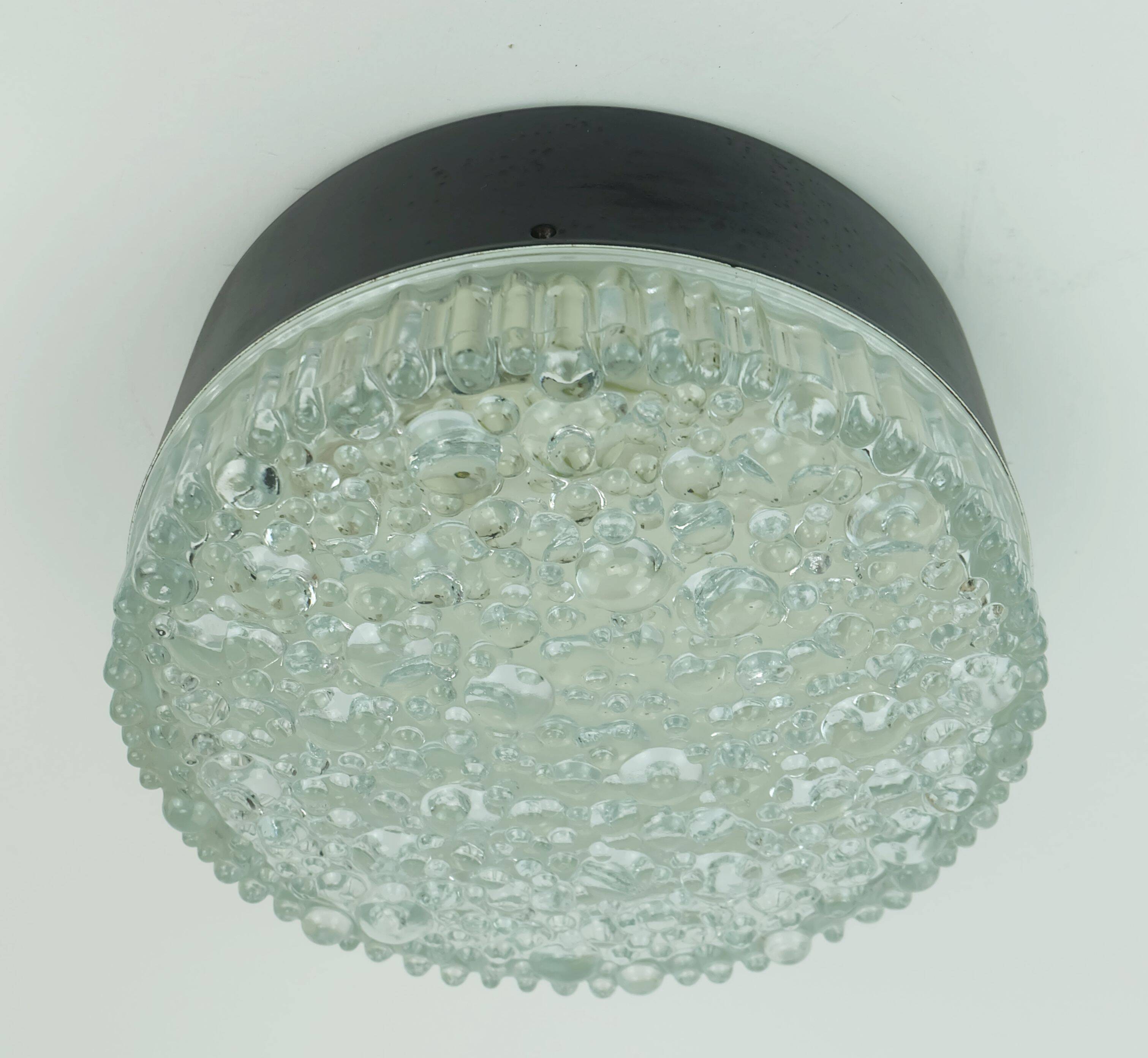 No.2 of 2- staff ceiling lamp or wall lamp model a 226 bubble glass 60s 70s