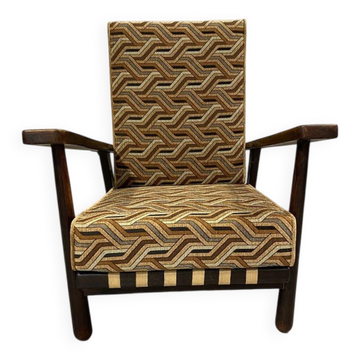 Adjustable armchair by Jan Vanek for Krásná Jizba 1940s