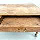 Farm table with 5 feet in beech and 4 drawers, 1950s.