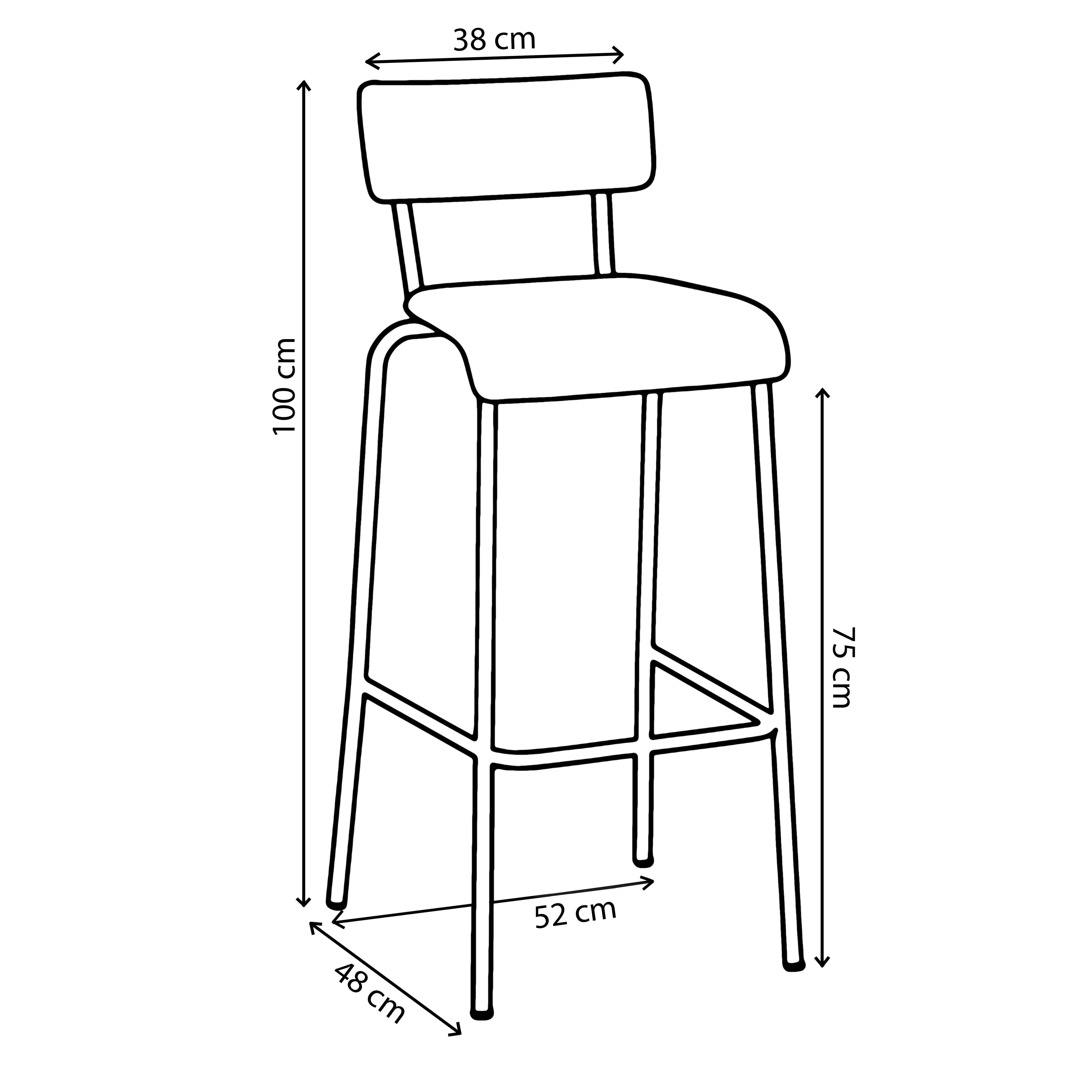 Chaise de bar design annee 50 jaune citron/blanc
