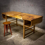 Industrial mailroom desk - patina - France 1950s