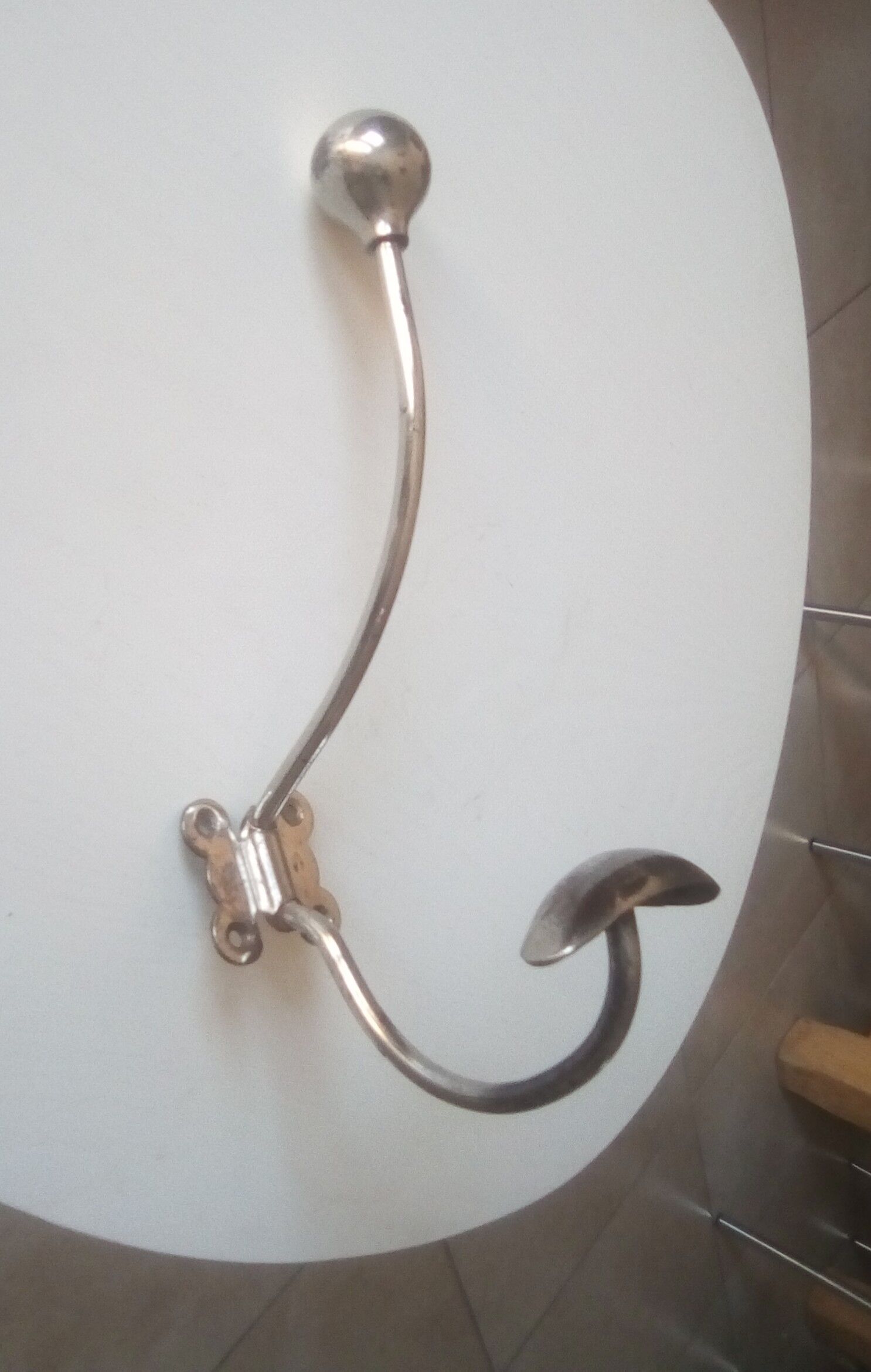 Vintage steel patère 60s/70s