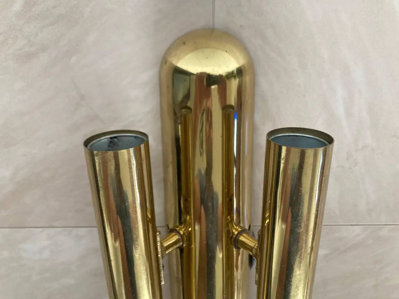 Design mid-century wall brass wall lamp, around 1970s
