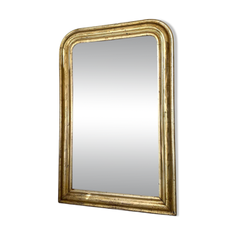 Louis-Philippe antique mirror with silver leaf, 19th century.